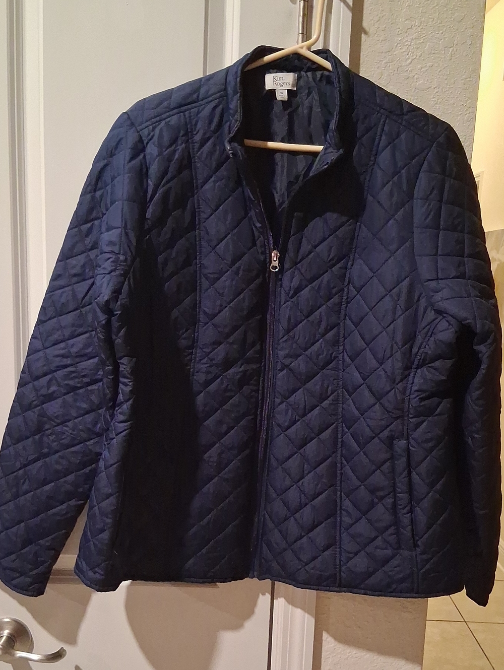 Kim Rogers Navy Quilted Puffer Jacket